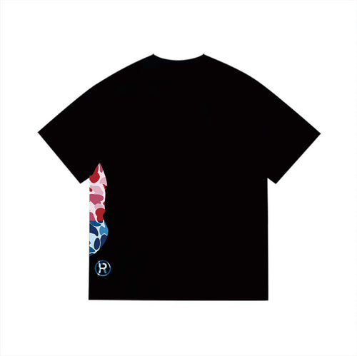 BAPE ABC Camo Crazy Side BIg Ape Head Tee 'Black'