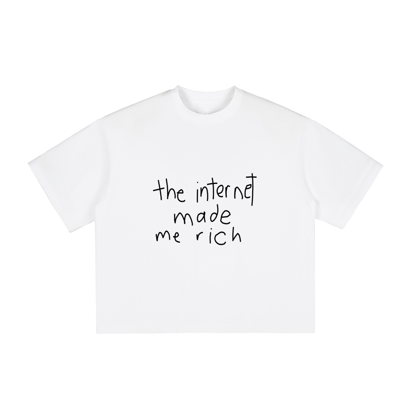OPM'S INTERNET MADE ME RICH TEE "WHITE"